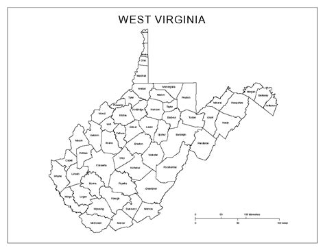 West Virginia Map Counties World Of Light Map