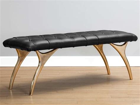 Sunpan Modern Home Black Gold Accent Bench In 2021 Contemporary