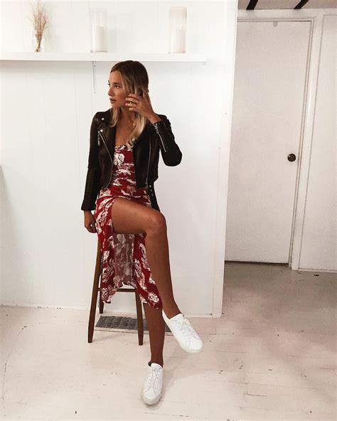 Danielle Bernstein On Instagram Summer Dresses And Leather Jackets 👌🏻