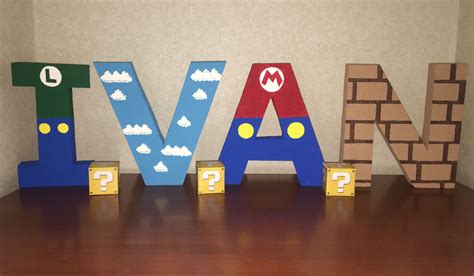Styrofoam Letters Super Mario Fiesta De Mario Bros Letras De Mario