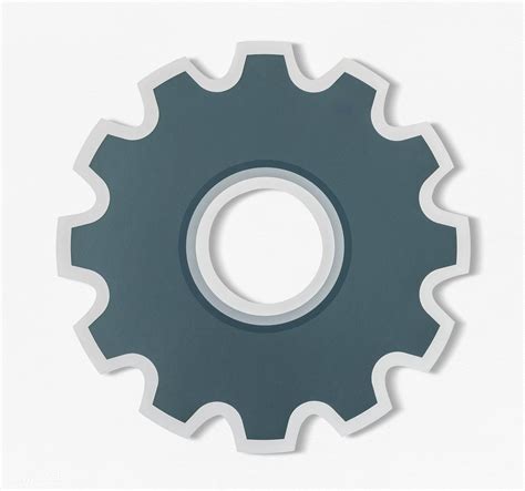 Paper Craft Of Cog Wheel Icon Symbol Premium Image By