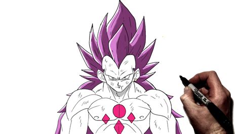 How To Draw Vegeta Mastered Ultra Ego Step By Step Dragon Ball