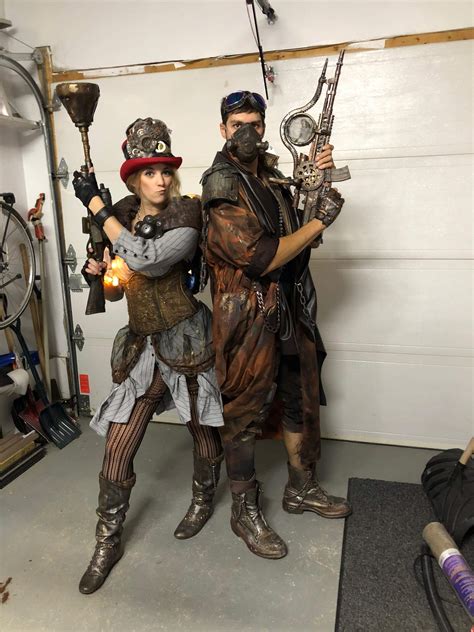 My So And I In Our Homemade Steampunk Costumes For Halloween Amazing