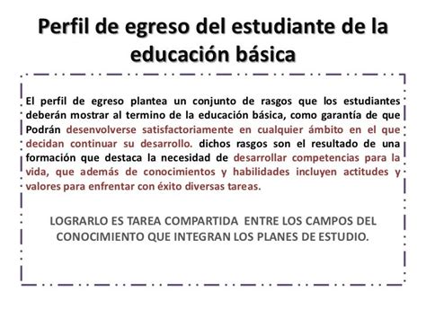 El Perfil De Egreso De La Educación Básica En El Perú