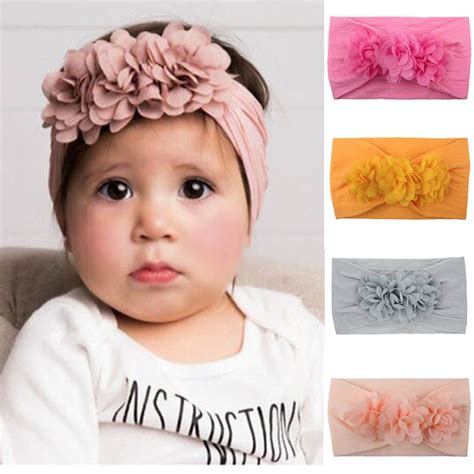 Lovely Baby Headband Turban Flower Princess Baby Girl Headbands Newborn