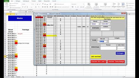The warehouse inventory template can be used by any company for inventory needs. Terminkalender auf Basis einer Excel Datei. Excel VBA ...