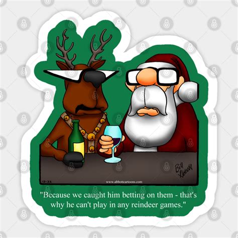 Funny Christmas Holiday Reindeer Cartoon Funny Christmas Sticker Teepublic