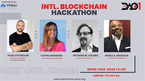 Dao1 International Blockchain Hackathon — Meet Our Judges By Dao1