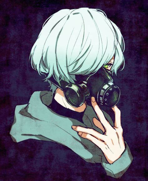Pin By Black On Аниме парни Anime Gas Mask Anime Masks Anime Guy Mask