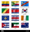 Set Flags of world sovereign states. Vector illustration Stock Photo ...