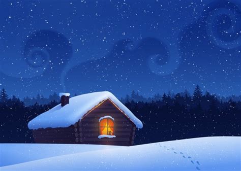 Vector Of Winter Landscape Merry Christmas — Stock Vector © Rvika