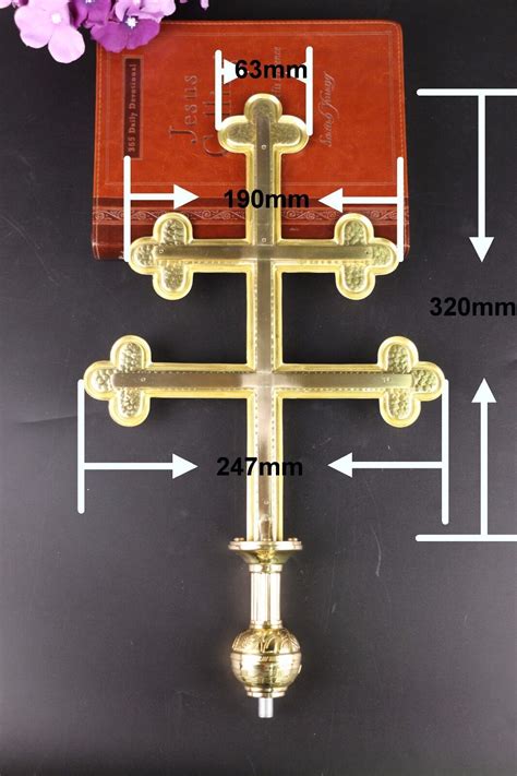 Double Bar Cross Processional Cross Ornate Church Article Altar Dx 021