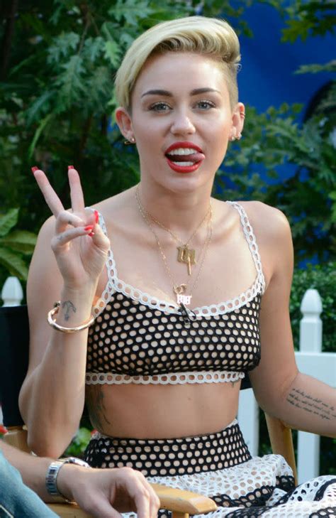 Perky Miley Cyrus Erect Nipples Arrive For Tv Appearance As Sheer Dress Steals The Show