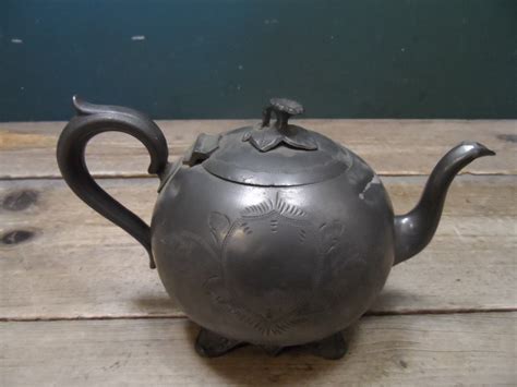 Vintage Antique Sheffield Pewter Teapot Ebay Antiques Antique