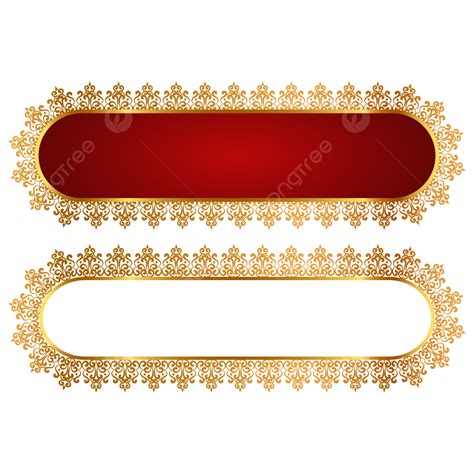 Conjunto De Lujo Dorado árabe Islámico Banner Patrón Título Marco