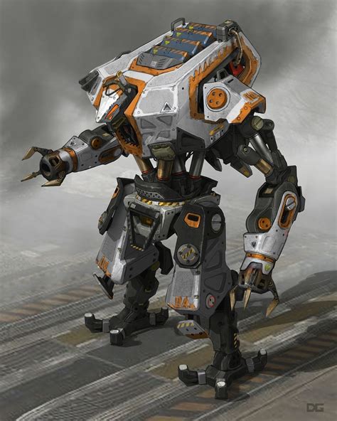 Artstation Titanfall 2 Reaper Danny Gardner Robot Mechanics Power