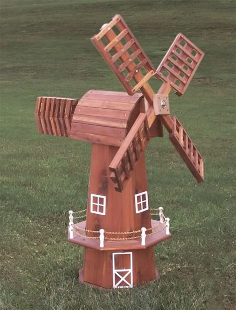 Amish Solid Cedar Windmill Outdoor Garden Yard Decor