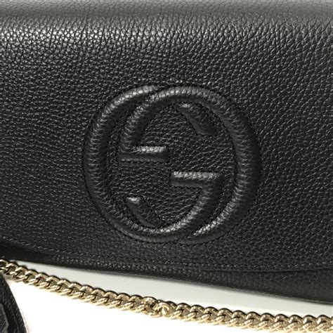 New Gucci 536224 Soho Leather Crossbody Bag Black Malvaddiction Llc