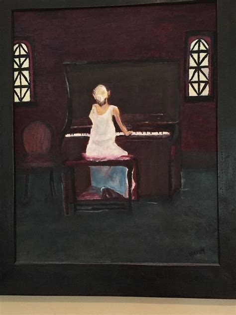 Girl At Piano Painting By Marcy Golub
