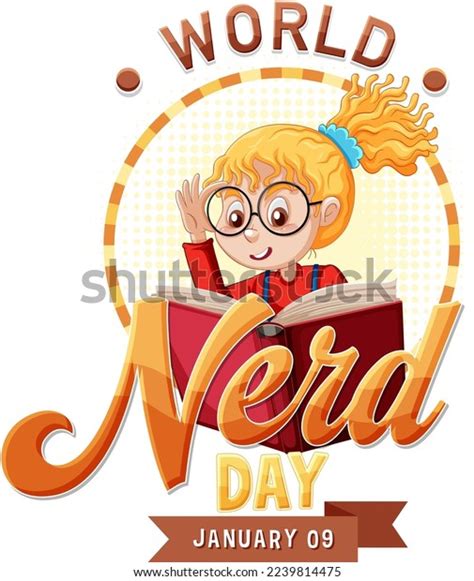 World Nerd Day Banner Design Illustration Stock Vector Royalty Free