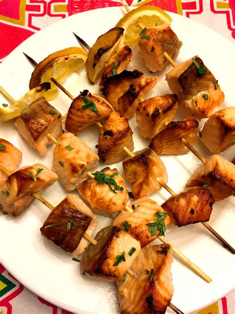 Here's how to do it. Easy Oven Baked Salmon Kabobs Skewers Recipe - Melanie Cooks