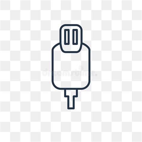 No Plug Vector Icon Isolated On Transparent Background Linear N Stock