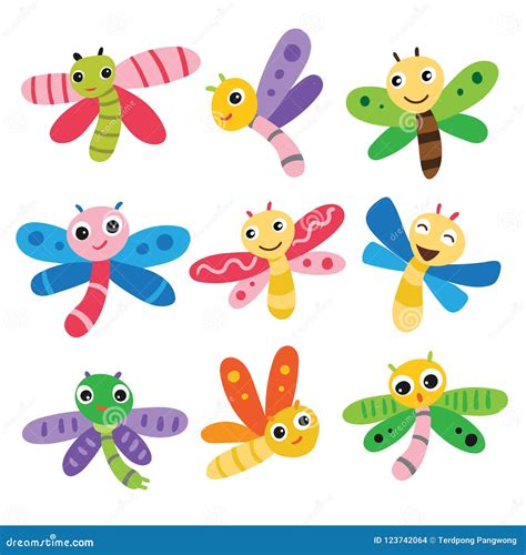 Dragonfly Character Vector Design Stock Illustration Illustration Of