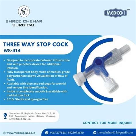 pvc 3 way stop cock for hospital at rs 6 piece in ahmedabad id 24121098473