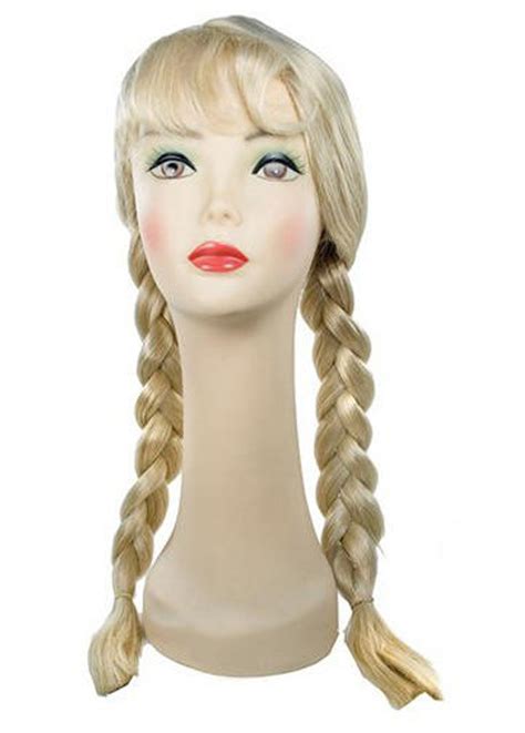 blonde braided dutch girl wig city costume wigs
