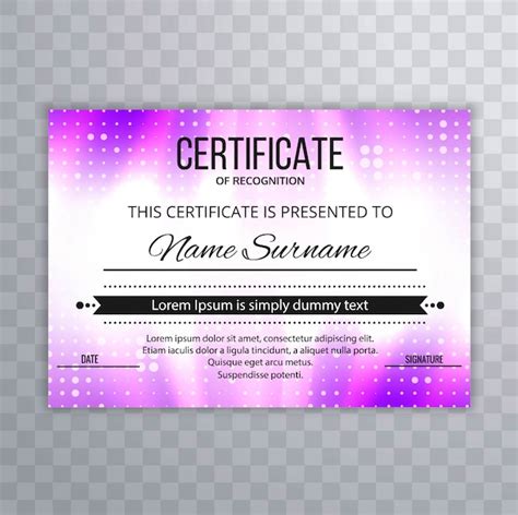 Premium Vector Abstract Colorful Stylish Certificate Template Design