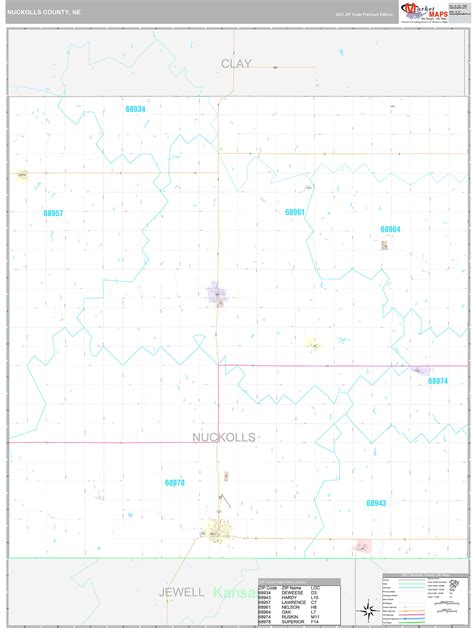 Nuckolls County Ne Wall Map Premium Style By Marketmaps
