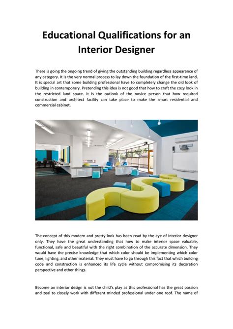 What Education Is Needed To Become An Interior Designer As An