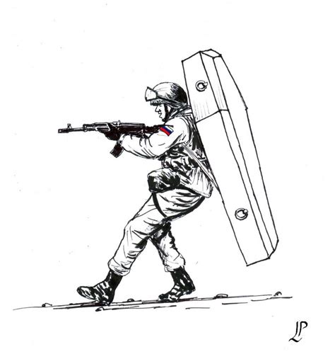Russian Soldier Cartoon Movement