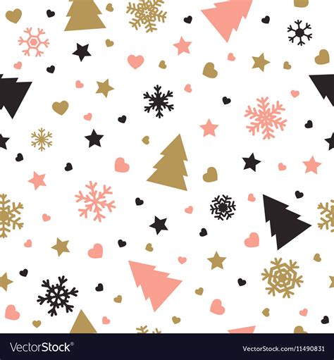Christmas Seamless Pattern Cute Background Vector Image