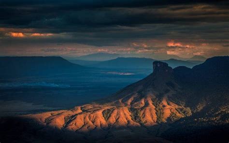 Nature Landscape Sunset Mist Valley Clouds Venezuela Mountain