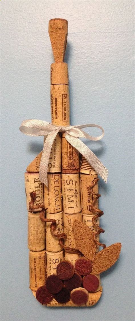 Wine Corks Items Similar To Wine Bottle Wall Hanging Made From