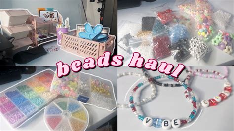 Vlog 2 Beads Haul Organize With Me Making Bead Bracelets 🖇 Youtube