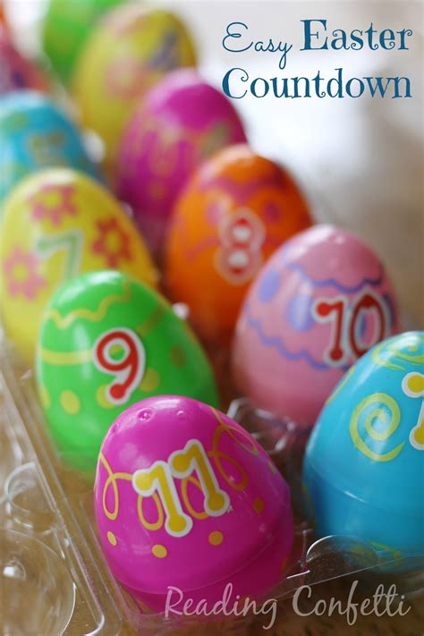 Easy Easter Countdown Reading Confetti