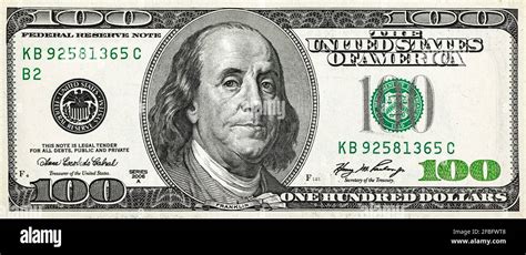 100 Dollar Bill Usa Money The Largest Denomination Photo Stock Photo