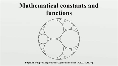Mathematical Constants And Functions Youtube