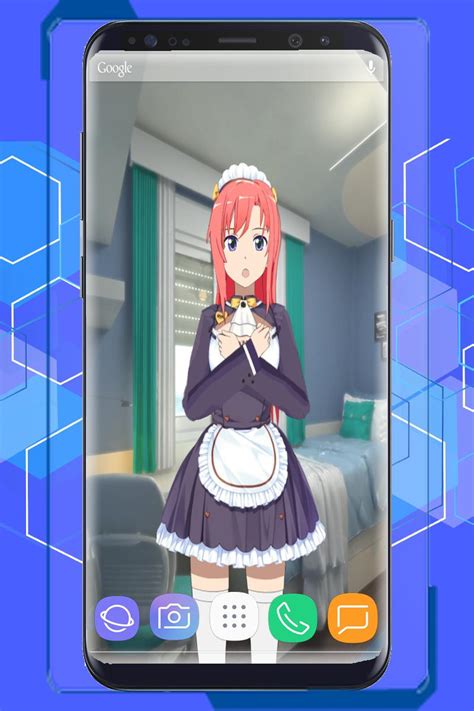 Anime Schoolgirl Interactive Live Wallpaper For Android