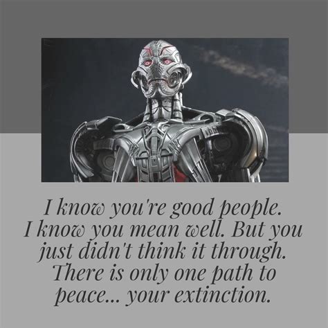Ultron Quotes | Text & Image Quotes | QuoteReel
