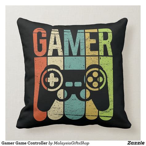 Gamer Game Controller Throw Pillow Gamer Room Decor
