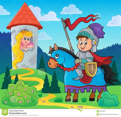 Bouw een weg zodat de ridder en prinses bij elkaar kunnen komen. De Ridder En De Prinses Van Het Sprookjethema Vector Illustratie - Illustratie bestaande uit ...