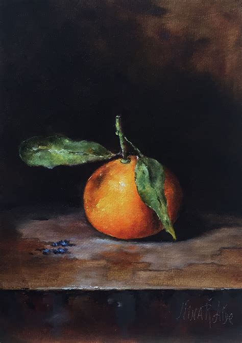 Original Oil Painting Of Peeled Clementine Fine Art Fruit Etsy