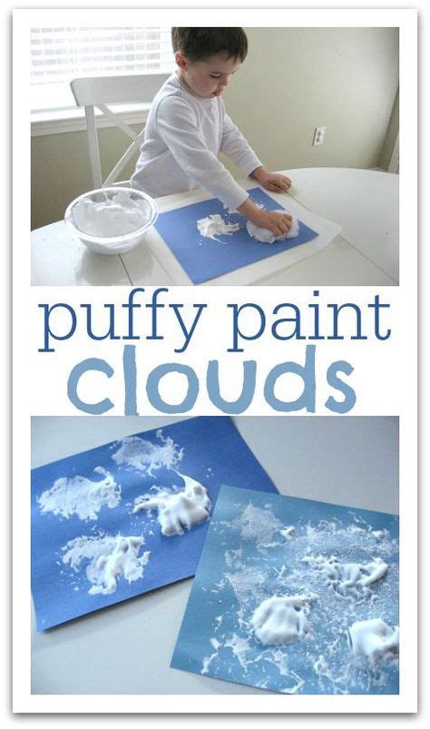 Puffy Paint Clouds Preschool Weather Weather Crafts Weather