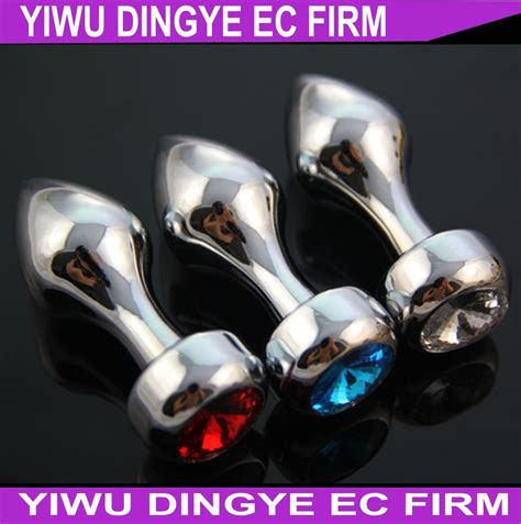 dingye silver stainless steel diamond crystal anal sex toys for women butt plugs in vibrators