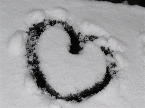 Heart Snow Drawing Free Image Download