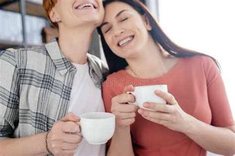 Same Cups Different Tea Stock Image Image Of White 12541047