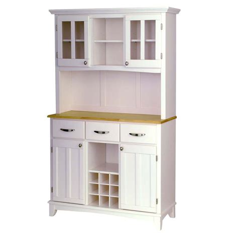 Home Styles White And Natural Buffet With Hutch 5100 0021 12 The Home